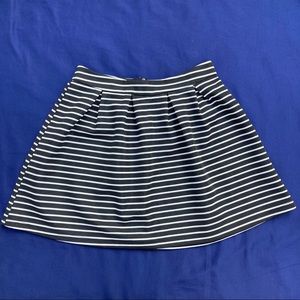 Stripped ribbed skater skirt